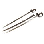 TWO VICTORIAN FIELD OFFICERS SWORDS