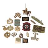 A COLLECTION OF MILITARY BADGES AND INSIGNIA.