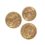 TWO GEORGE V 1912 AND 1914 GOLD SOVEREIGNS
