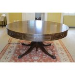 A LARGE REGENCY STYLE ROSEWOOD DRUM TABLE by Martin Dodge