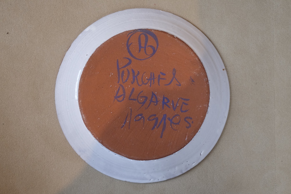 A PORTUGUESE MAJOLICA DISH signed Porches, Algarve 1991"" - Image 2 of 2