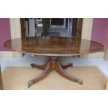 A LARGE LATE GEORGE III MAHOGANY BREAKFAST TABLE