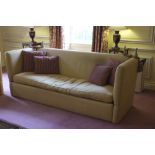 A PAIR OF KNOLE STYLE SOFAS