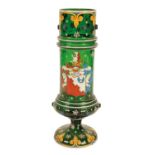 A BOHEMIAN ARMORIAL GLASS VASE