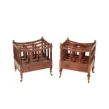 TWO SIMILAR VICTORIAN MAHOGANY CANTERBURIES,