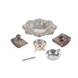 A SMALL QUANTITY OF HALLMARKED SILVER,