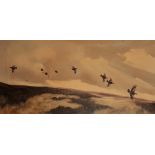 BERRISFORD HILL (B. 1930) Grouse in flight