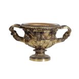 A GILT BRONZE MODEL OF THE WARWICK VASE,