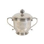A GEORGE V SILVER CUP AND COVER BY C.S.HARRIS & SONS LTD.,