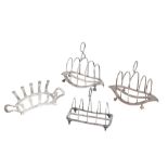 A SILVER TOAST RACK BY ADIE BROTHERS LTD.,