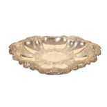 VICTORIAN SILVER LOBED FOOTED DISH, SHEFFIELD 1899