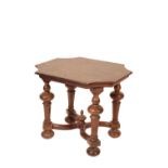 A WILLIAM AND MARY STYLE WALNUT STOOL,