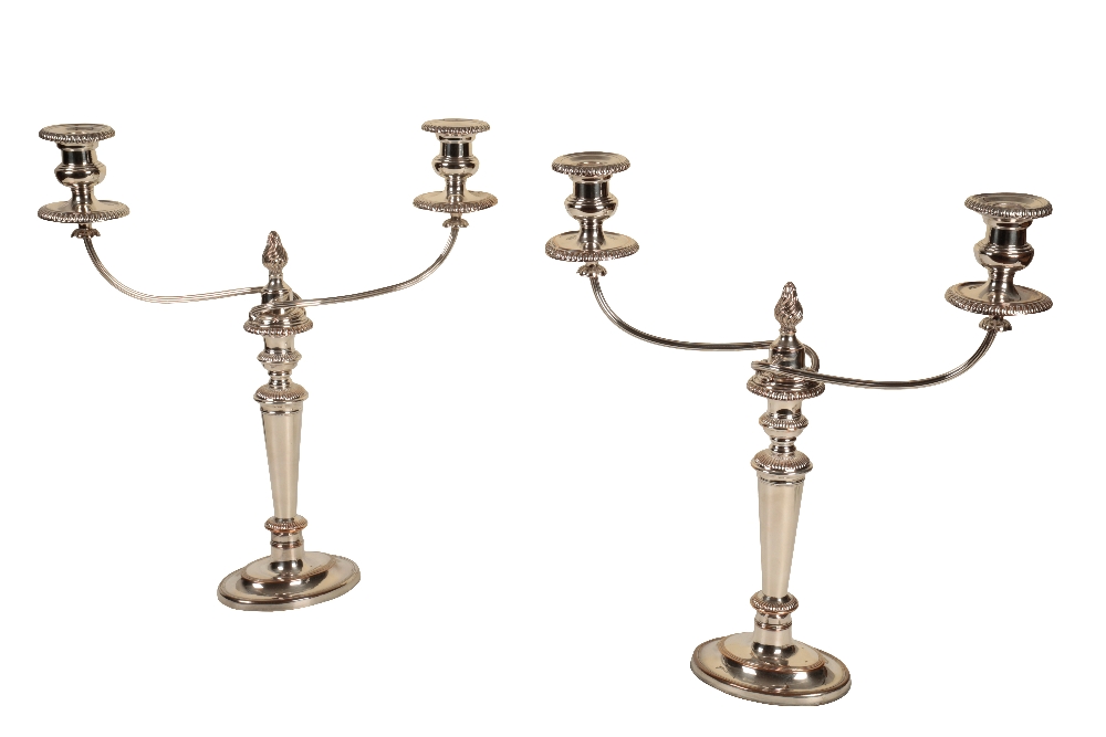 A PAIR OF SHEFFIELD PLATE" CANDLEABRA"