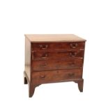 A GEORGE III MAHOGANY BACHELOR'S CHEST OF DRAWERS,