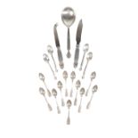 A SMALL GROUP OF SILVER FLATWARE,