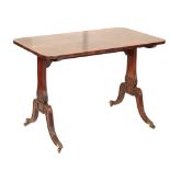 A REGENCY ROSEWOOD SIDE TABLE,