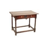 AN OAK SIDE TABLE OR LOWBOY,