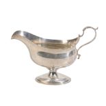 A GEORGE III SILVER SAUCE BOAT BY WILLIAM SKEEN,