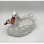 HEREND PORCELAIN GROUP OF DUCKS, 20TH CENTURY