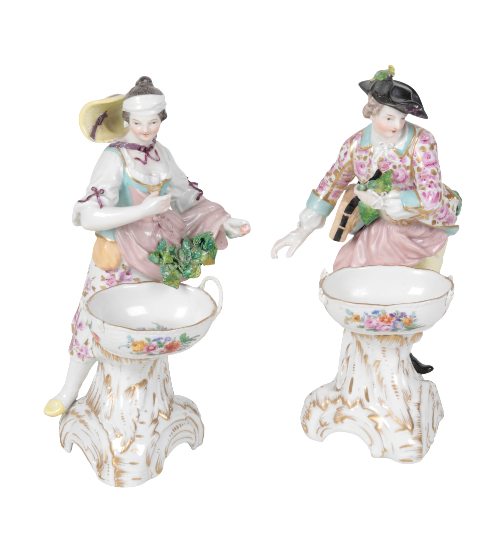 PAIR OF KPM PORCELAIN FIGURES, 19TH CENTURY