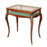 A KINGWOOD AND MARQUETRY BIJOUTERIE TABLE,