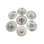A DELFTWARE BLUE AND WHITE PLATE