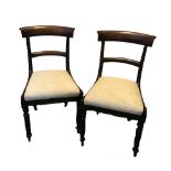 A SET OF SIX REGENCY MAHOGANY DINING CHAIRS,