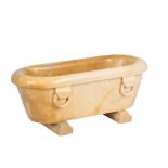 A SIENA MARBLE MODEL OF A ROMAN BATH IN GRAND TOUR STYLE,