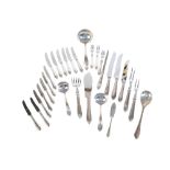 A MOSTLY MATCHED SILVER FLATWARE SERVICE BY VINER'S LTD.,
