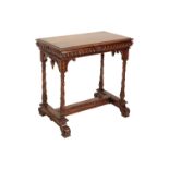 A VICTORIAN WALNUT TABLE IN BAROQUE STYLE,