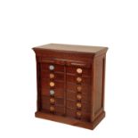 A NORTH AMERICAN MAHOGANY FILING CHEST,