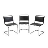 * AFTER MART STAM (1899-1986): A SET OF FOUR CANTILEVER CHAIRS