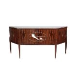 AN IMPRESSIVE DECO MACASSAR EBONY SIDE CABINET