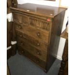 * NIGEL GRIFFITHS: A HANDMADE OAK CHEST OF DRAWERS