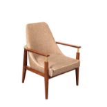 A MID-CENTURY ELBOW CHAIR