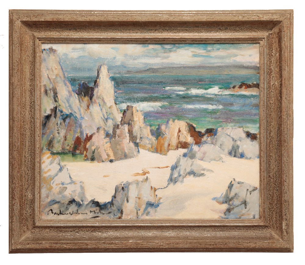 *JOHN MACLAUCHLAN MILNE (1885-1957) 'A Corner of the North Shore, Iona' - Image 2 of 2