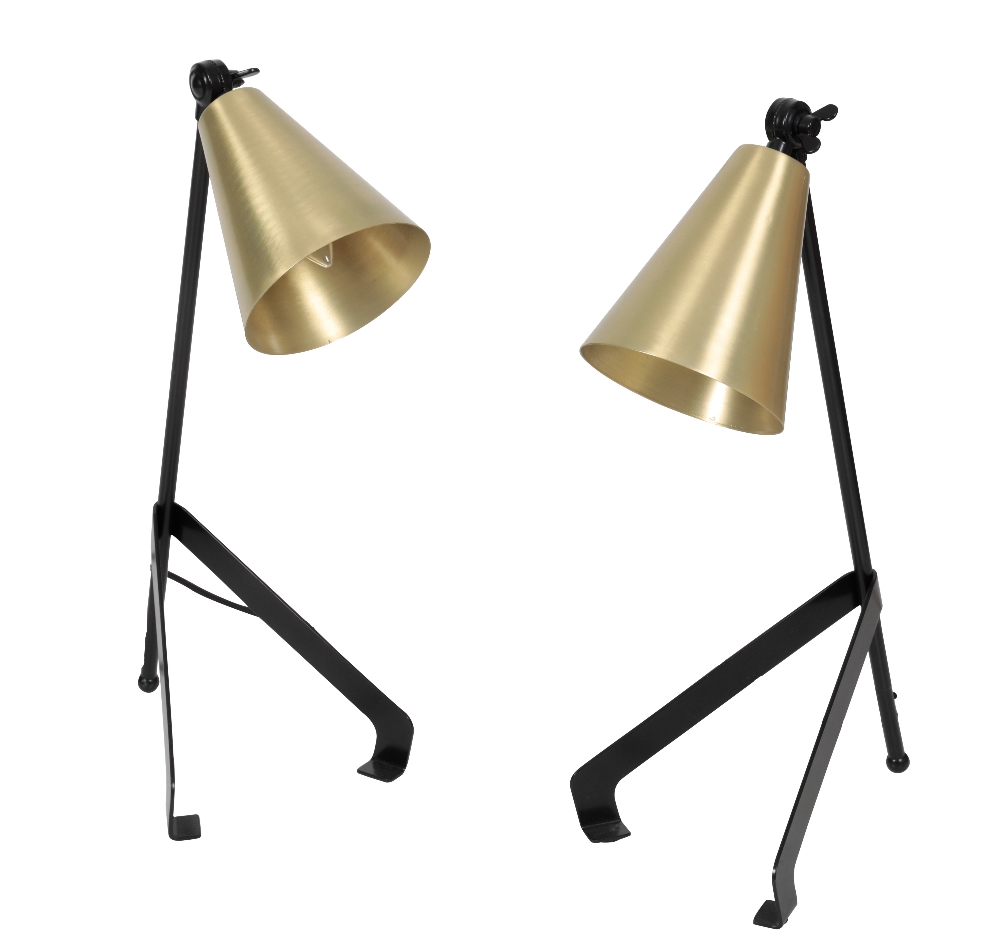 A PAIR OF ADJUSTABLE READING LAMPS