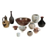 A QUANTITY OF STUDIO POTTERY WARES