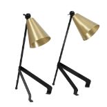 A PAIR OF ADJUSTABLE READING LAMPS