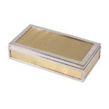 CONTEMPORARY BRASS AND STEEL TABLE BOX