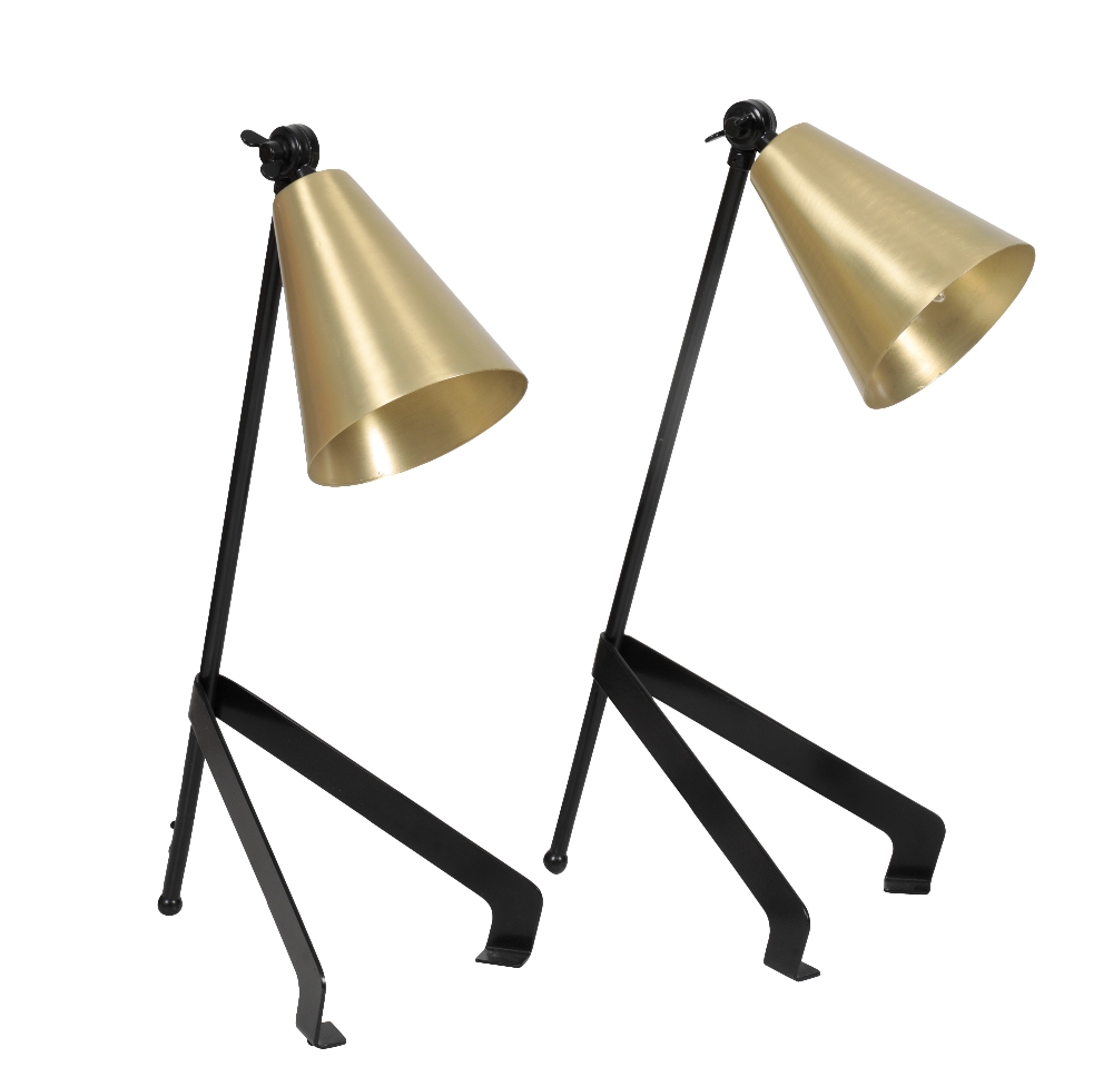 A PAIR OF ADJUSTABLE READING LAMPS