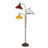 HEATHFIELD & CO: A TRIPLE PILLAR ADJUSTABLE FLOOR LAMP