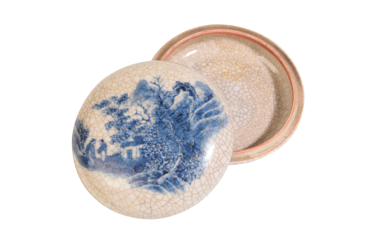 SOFT-PASTE BLUE AND WHITE SEAL PASTE BOX, QING DYNASTY - Image 3 of 3