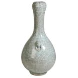 LARGE CELADON CRACKLE-GLAZE VASE, LATE QING / REPUBLIC PERIOD