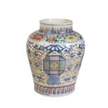 WUCAI BALUSTER JAR, TRANSITIONAL PERIOD