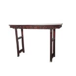 CARVED HARDWOOD ALTAR TABLE, QING DYNASTY, 19TH CENTURY