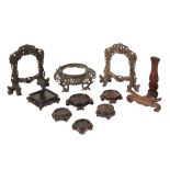 SIX ASSORTED HARDWOOD STANDS, QING DYNASTY