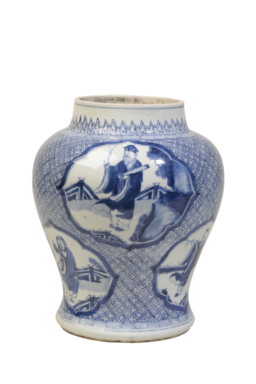 BLUE AND WHITE MEIPING, KANGXI PERIOD