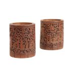 PAIR OF BAMBOO BRUSH POTS, QING DYNASTY