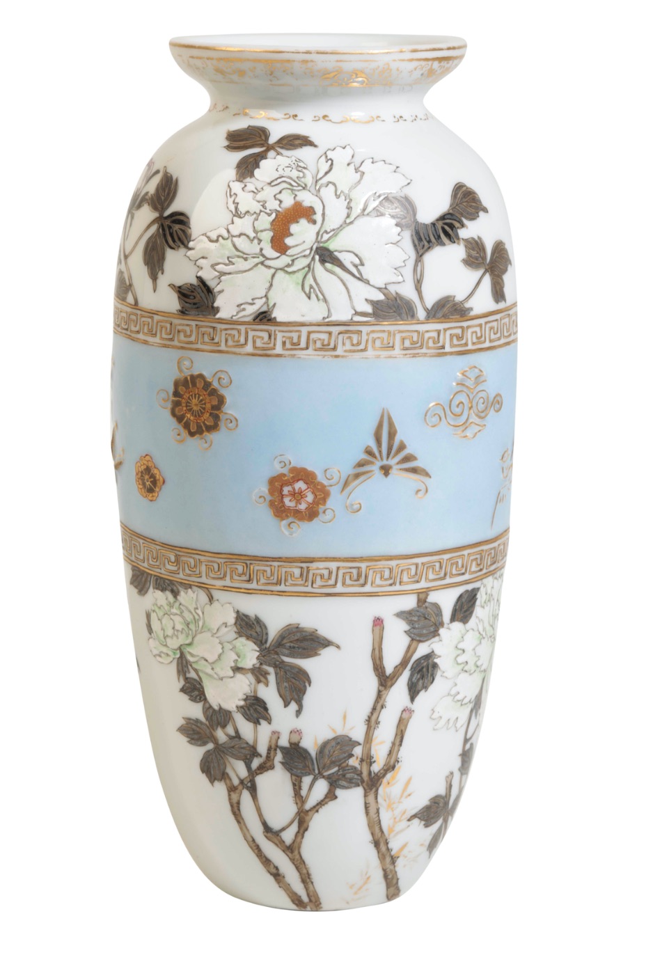 JAPANESE PORCELAIN BALUSTER VASE, MEIJI PERIOD